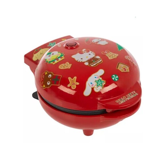 NEW Hello Kitty Waffle Maker Non Stick Plates Easy Cleanup Holiday Design - Picture 6 of 9